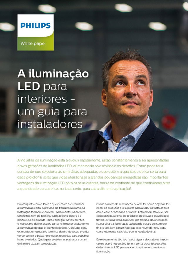 A iluminação LED para interiores - um guia para instaladores