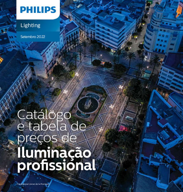 Catálogo e tabela de preços de Iluminação profissional
