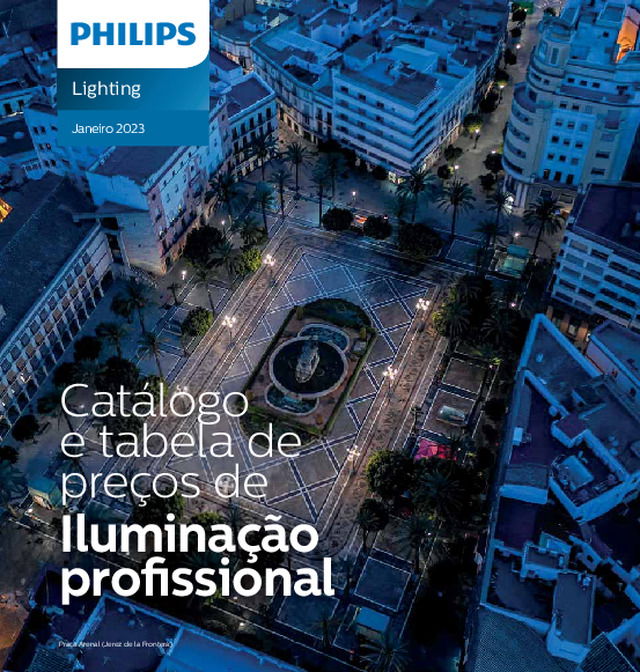 Catálogo e tabela de preços de Iluminação profissional