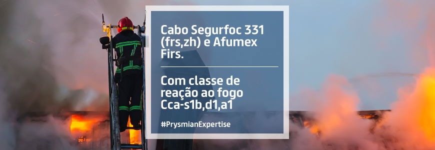 Cabo Segurfoc 331 (frs,zh) e Afumex Firs com classe de reação ao fogo Cca-s1b,d1,a1
