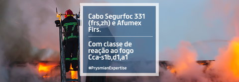 Cabo Segurfoc 331 (frs,zh) e Afumex Firs com classe de reação ao fogo Cca-s1b,d1,a1