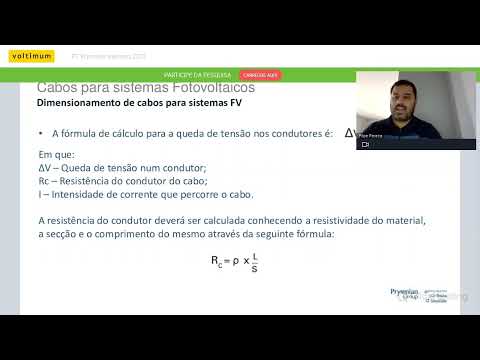 Dimensionamento de cabos FV