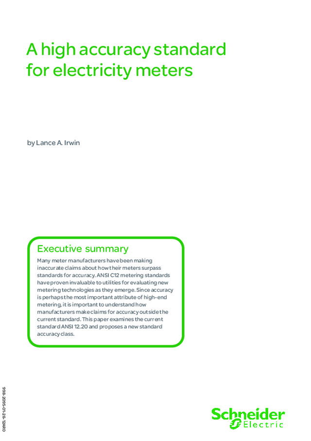 “A high accurancy standard for electricity meters” (EN)