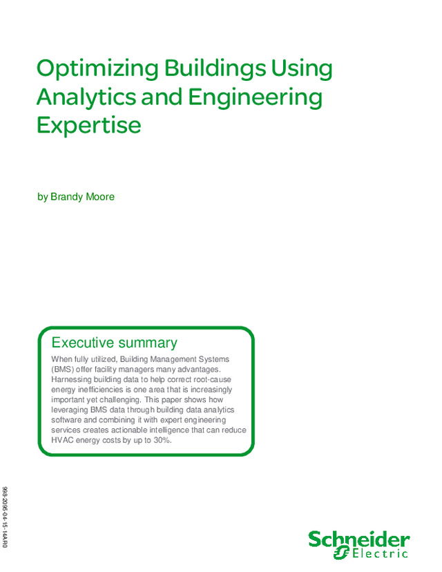 Optimizing Buildings Using Analytics and Engineering Expertise (EN)