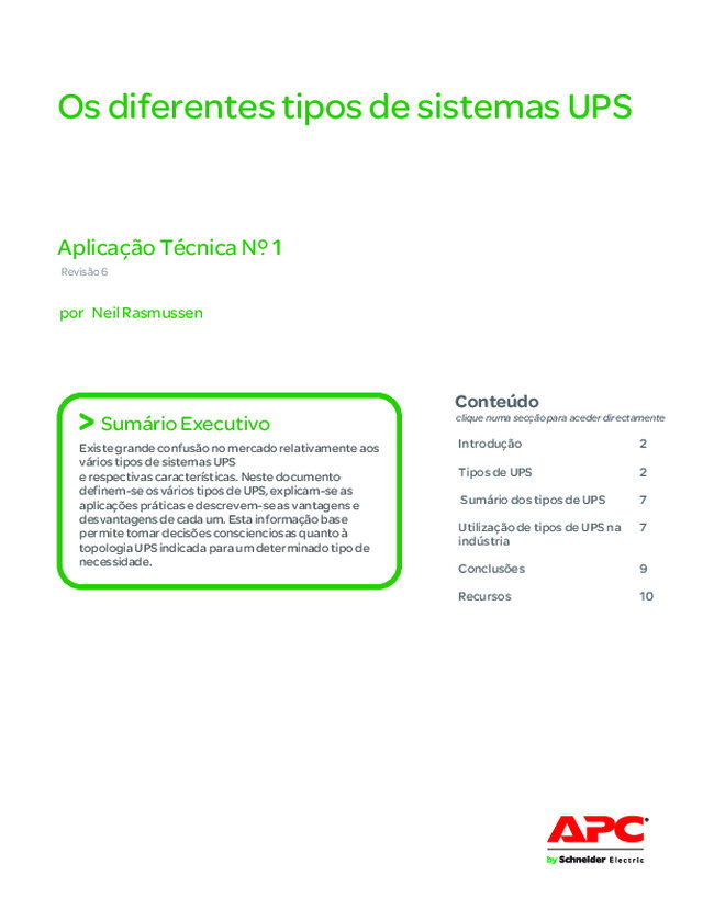Os diferentes tipos de UPS