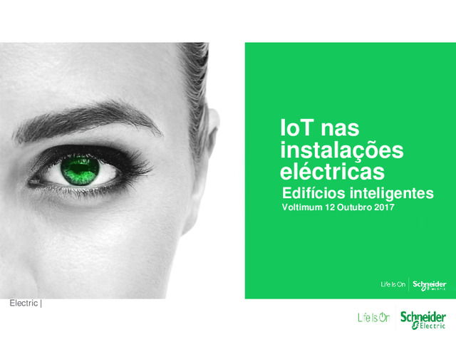 Apresentação do webinar "O impacto da IoT nas instalações eléctricas"