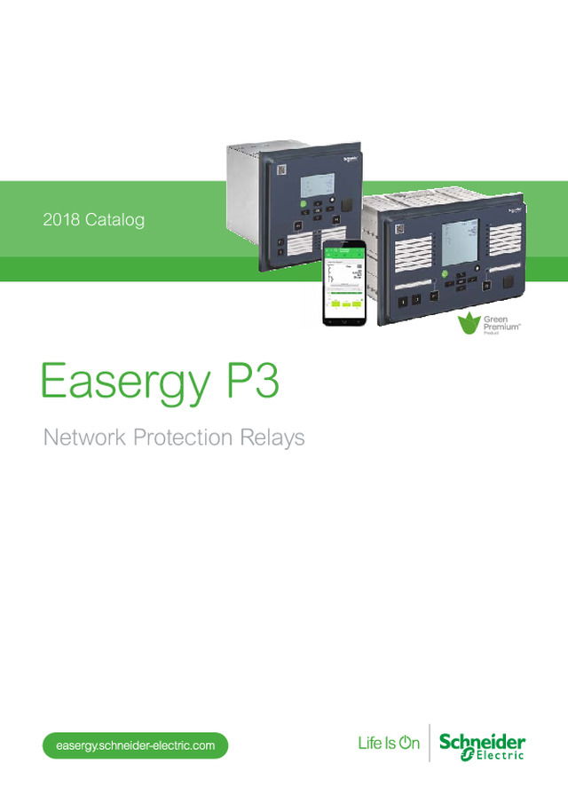 Catálogo Schneider Eléctric de relés de protecção Easergy P3