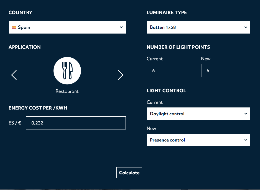 Descubra quanto pode poupar com a nova calculadora de energia “Wattwiser” da Thorn Lighting!