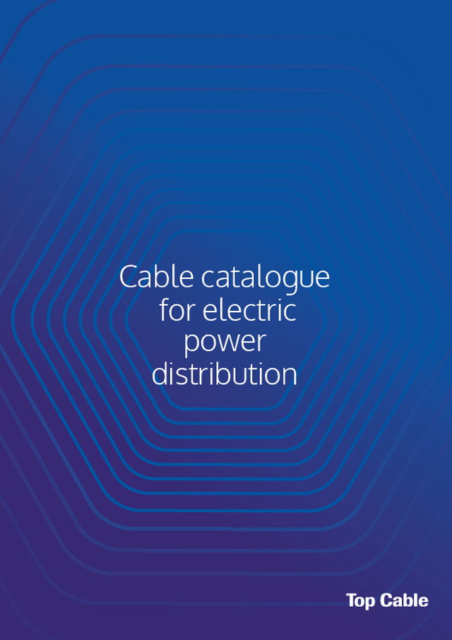 Cable catalogue  for electric power distribution