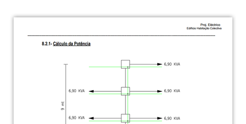 Projecto eléctrico de edificio de habitação colectiva na Madeira