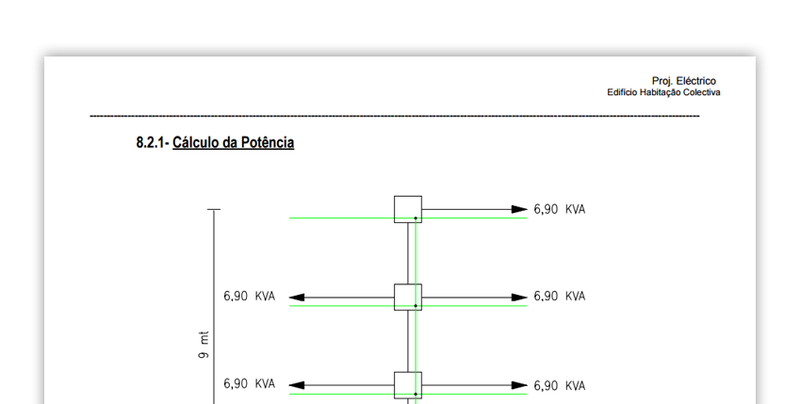 Projecto eléctrico de edificio de habitação colectiva na Madeira