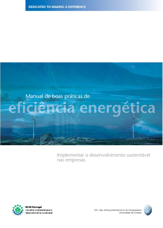 Manual de boas práticas de eficiência energética - Implementar o desenvolvimento sustentável nas empresas