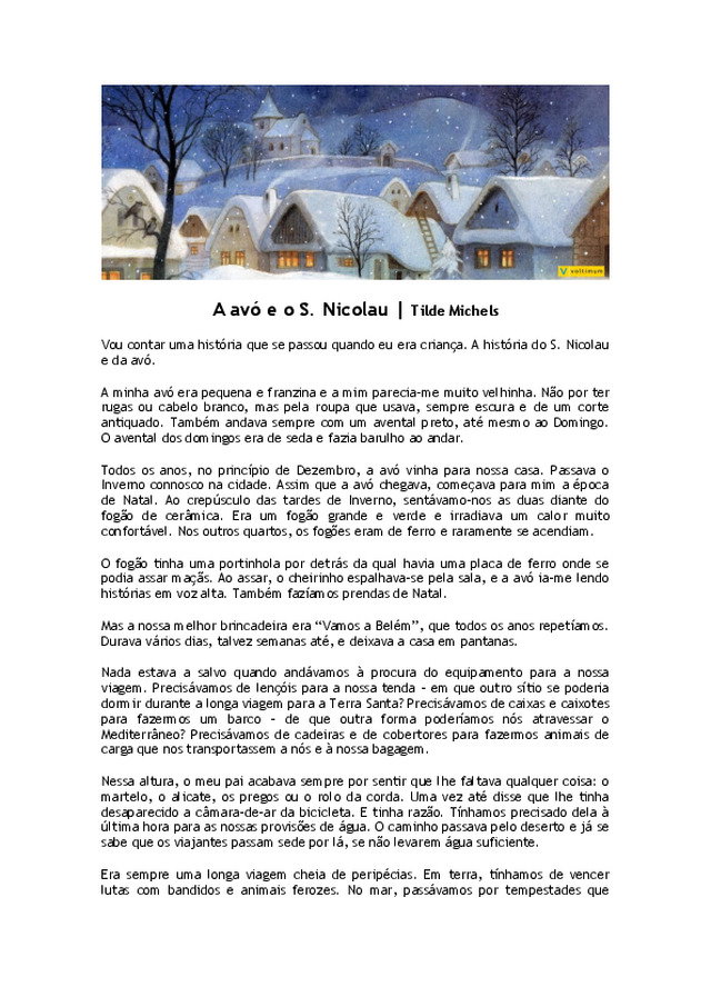 A avó e o S. Nicolau