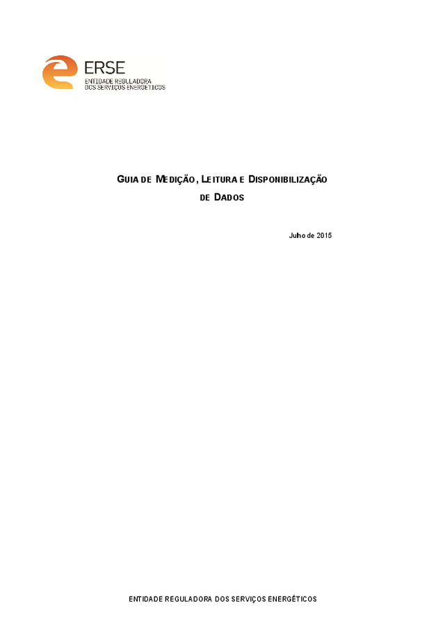 Guia de medição, leitura e disponibilização de dados