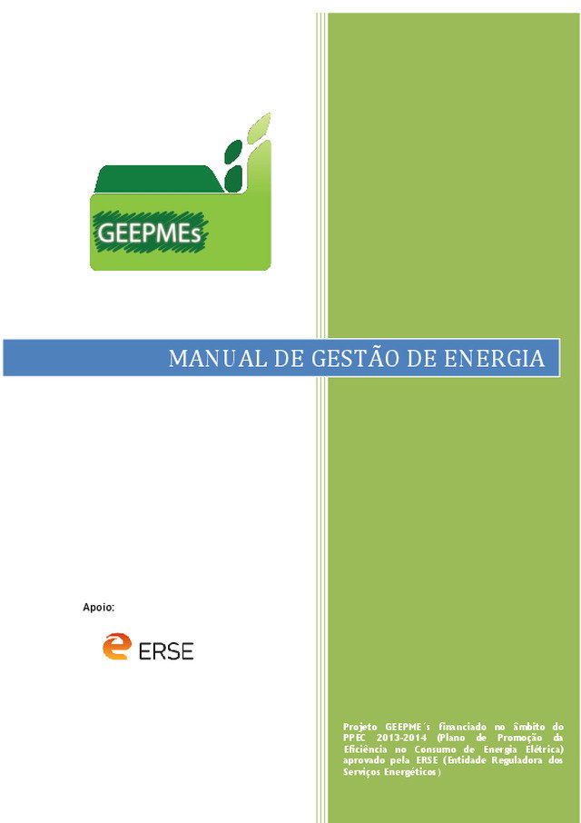 Manual de Gestão de Energia — GEEPMEs