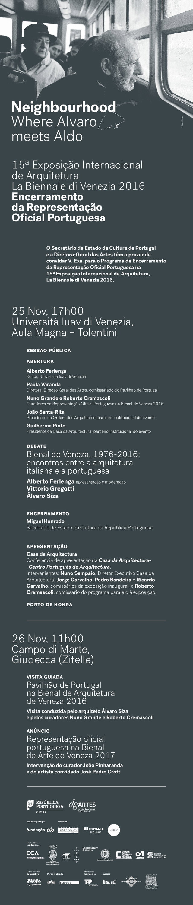 Programa Casa da Arquitectura para a Bienal de Veneza