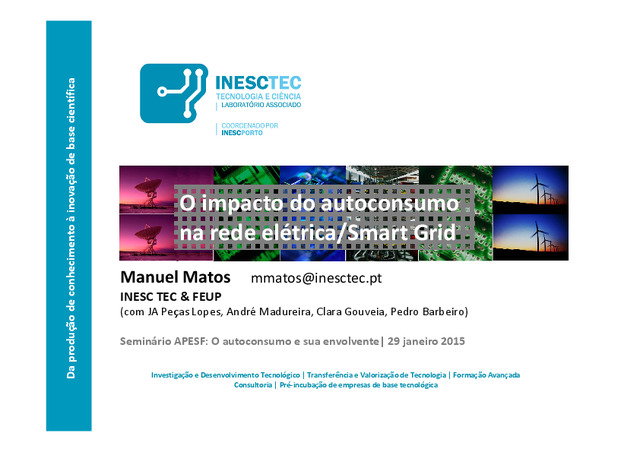 O impacto do autoconsumo na rede eléctrica e smart grid