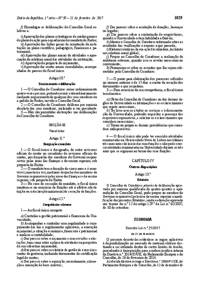 Decreto-Lei 21/2017, de 21 de Fevereiro