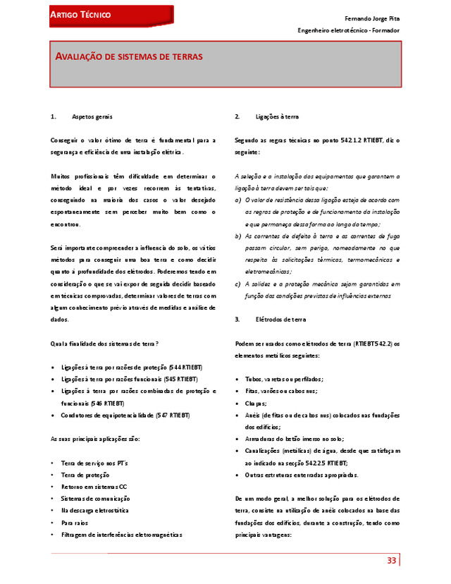 Avaliação de Sistemas de Terras
