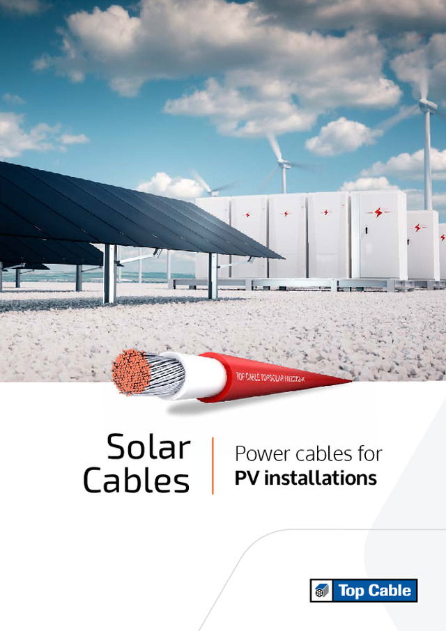 Power cables for PV installations
