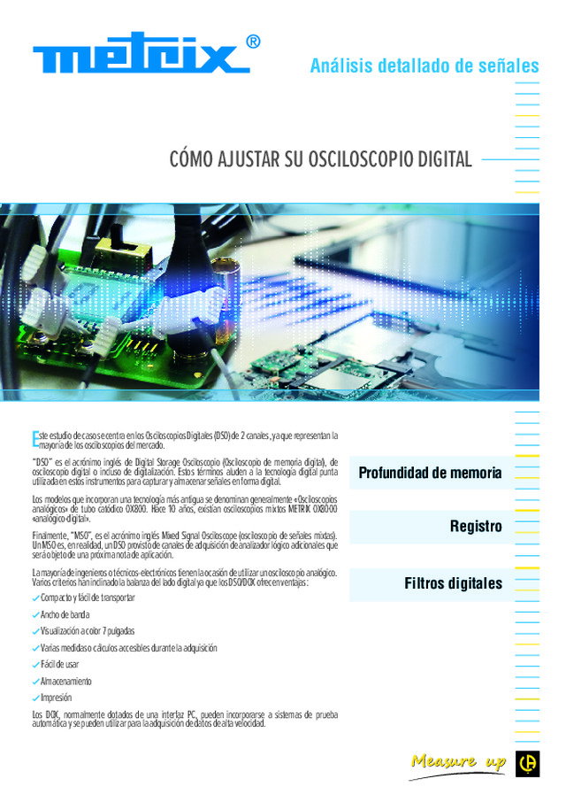 Análise detalhada de sinais | Como ajustar um osciloscópio digital (ES)