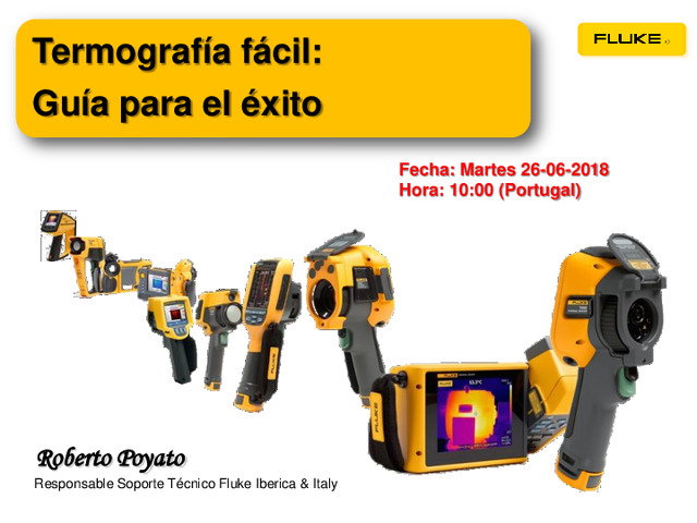 Apresentação do webinar "Os benefícios da termografia na manutenção das instalações eléctricas" (ES)