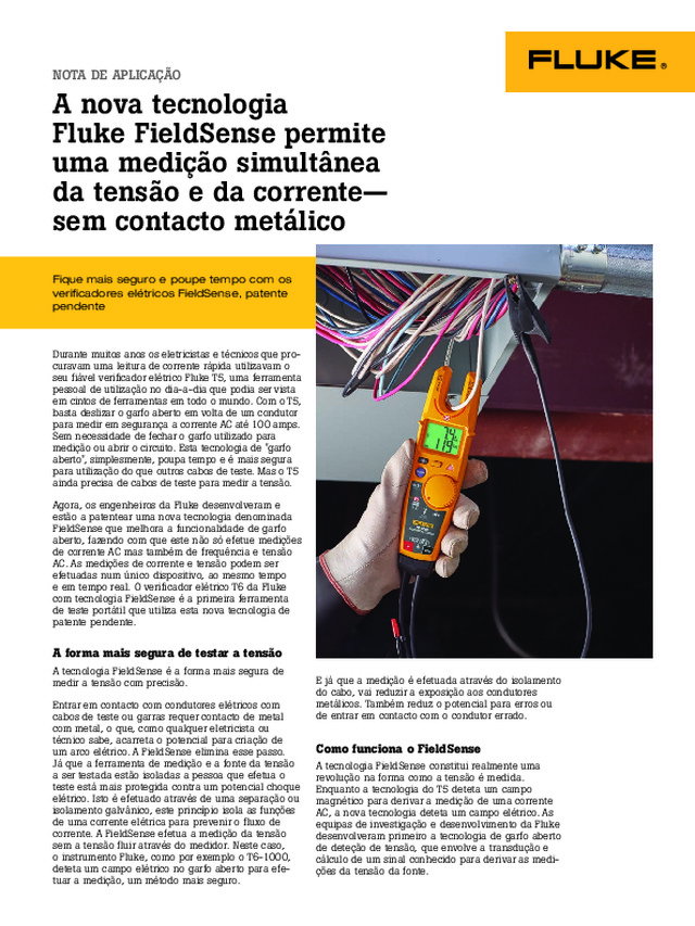 Tecnologia FieldSense da Fluke