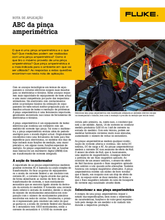 ABC da pinça amperimétrica