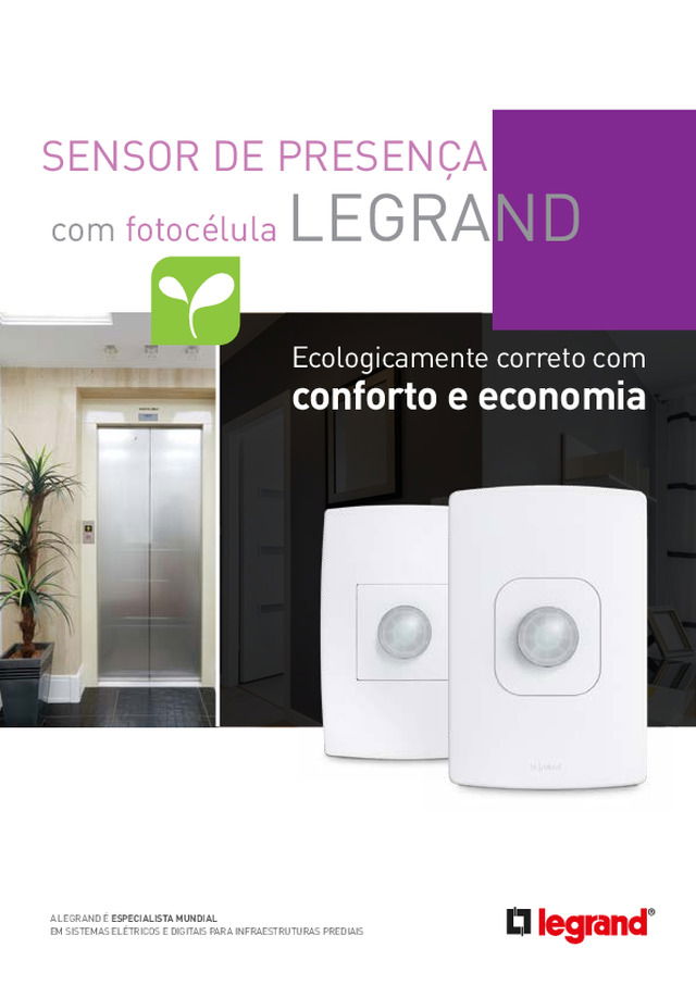 Sensor de presença com fotocélula LEGRAND