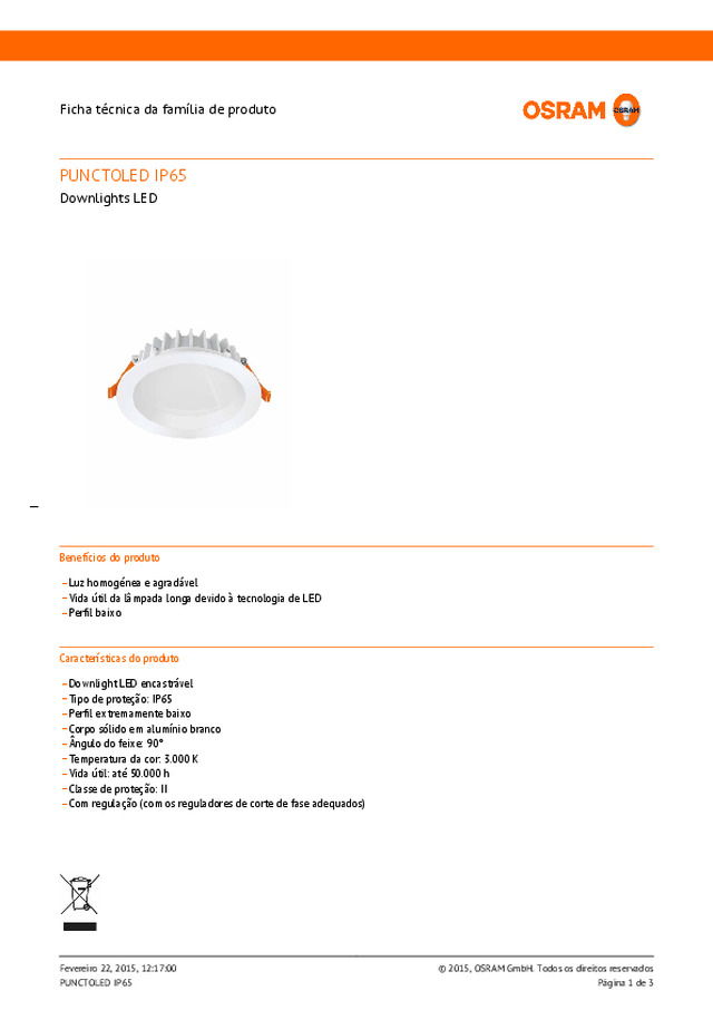 FichaTécnica PUNCTOLED IP65