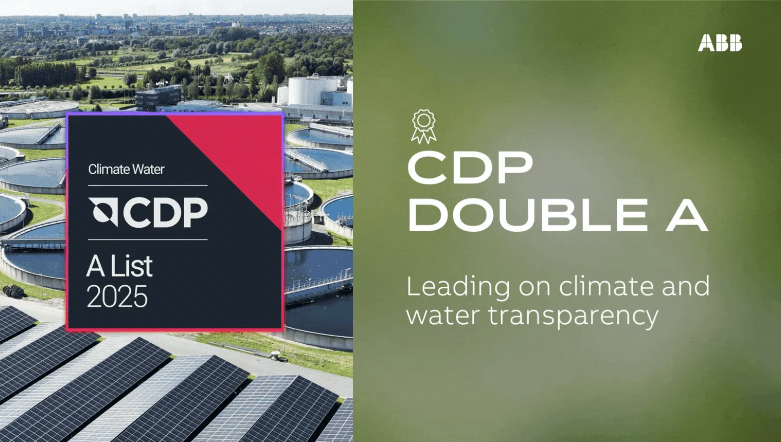 ABB integra elite mundial da sustentabilidade com classificação "Dupla A" da CDP