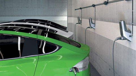 Sistema de distribuição de energia podis® Charging para carregadores de veículos elétricos.