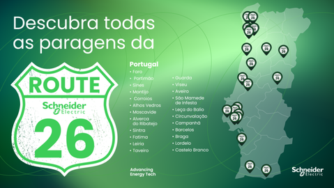 Roadshow Rota 26 da Schneider Electric com 23 paragens em Portugal para aproximar a tecnologia energética do eletricista profissional