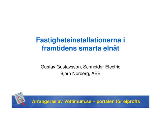 Energieffektivitet Elseminarium 2010