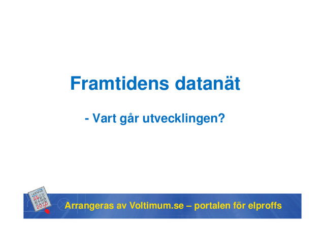 Tele och data Elseminarium 2010