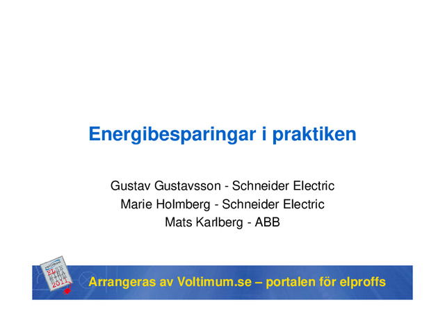 Energibesparing i praktiken