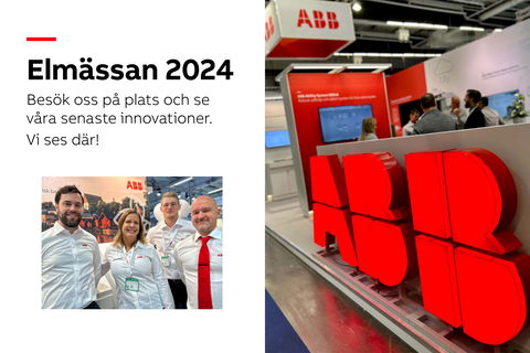 Snart dags! Träffa ABB på Elmässan 2024 den 16-17 oktober