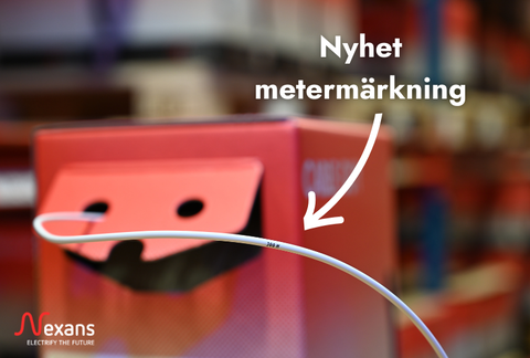 Nyhet! Kablar med metermärkning