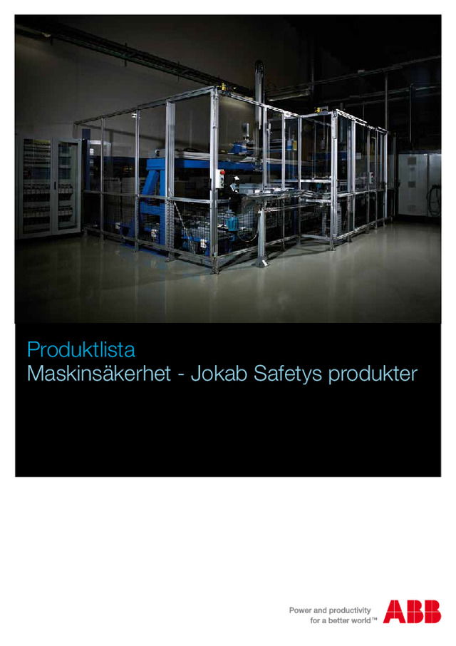 ABB Produktlista maskinsäkerhet