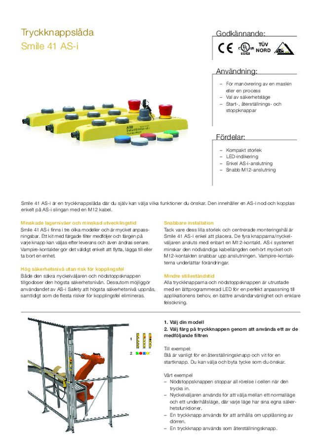 Tryckknappslåda Smile 41 AS-i