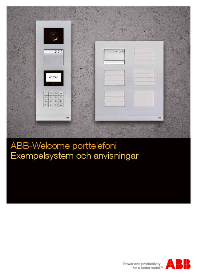 Welcome porttelefoni Exempelsystem och anvisningar