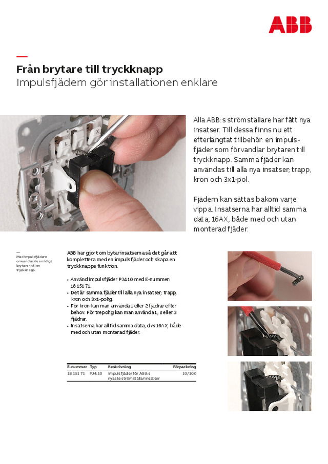 Från brytare till tryckknapp