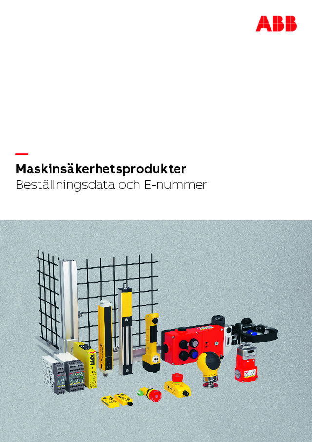 Maskinsäkerhetsprodukter Beställningsdata och E-nummer