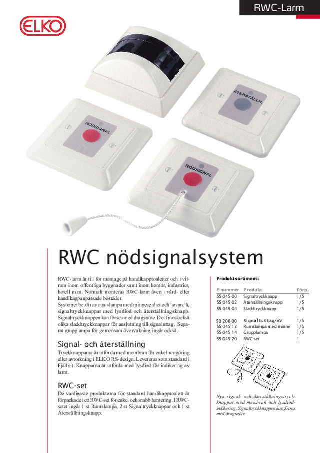 RWC nödsignalsystem