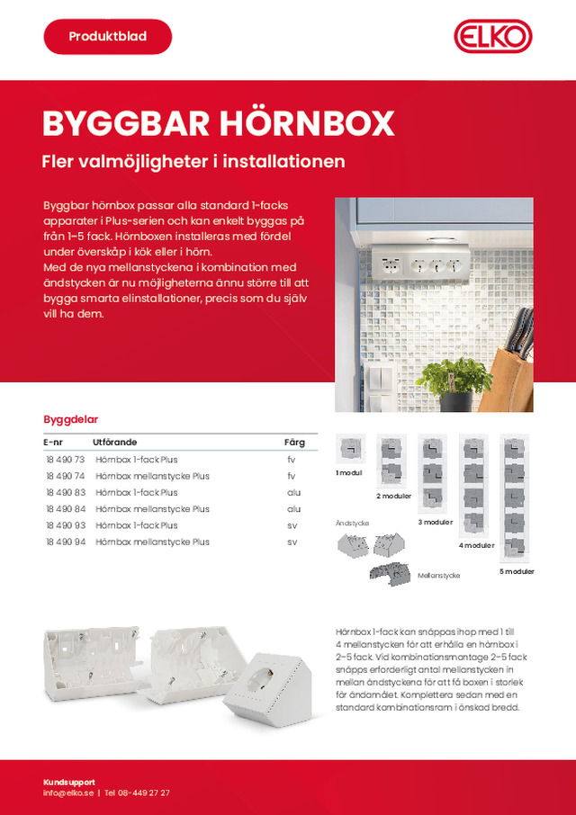 ELKO Byggbar hörnbox