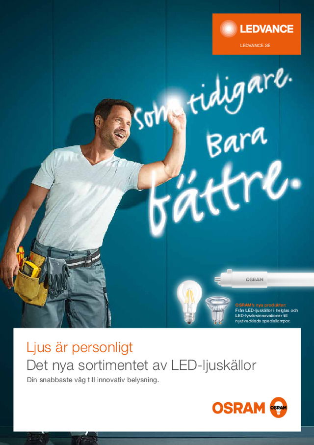 Det nya sortimentet av LED-ljuskällor