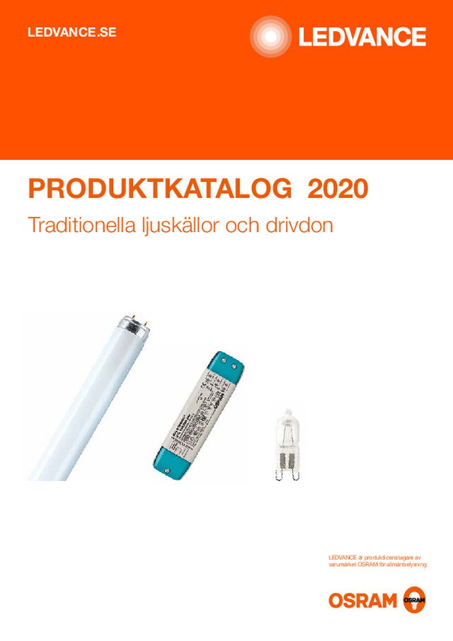 Ny produktkatalog med traditionella ljuskällor från varumärket OSRAM