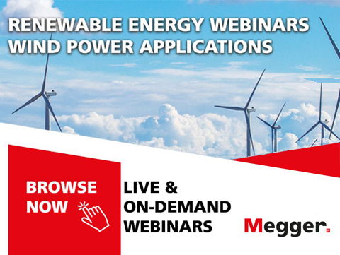 Webbinarium om vindkraft - ny serie från Megger