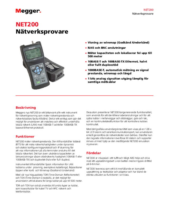 Megger NET200