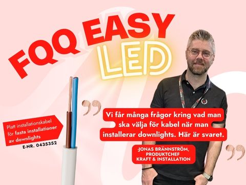 Nya Nexans FQQ EasyTM LED - Platt installationskabel för fasta installationer av downlights
